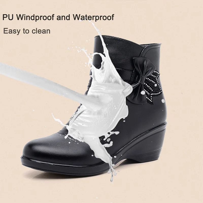 Winter Ankle Boots Luxury Waterproof