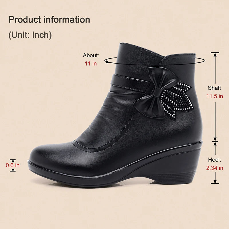 Winter Ankle Boots Luxury Waterproof
