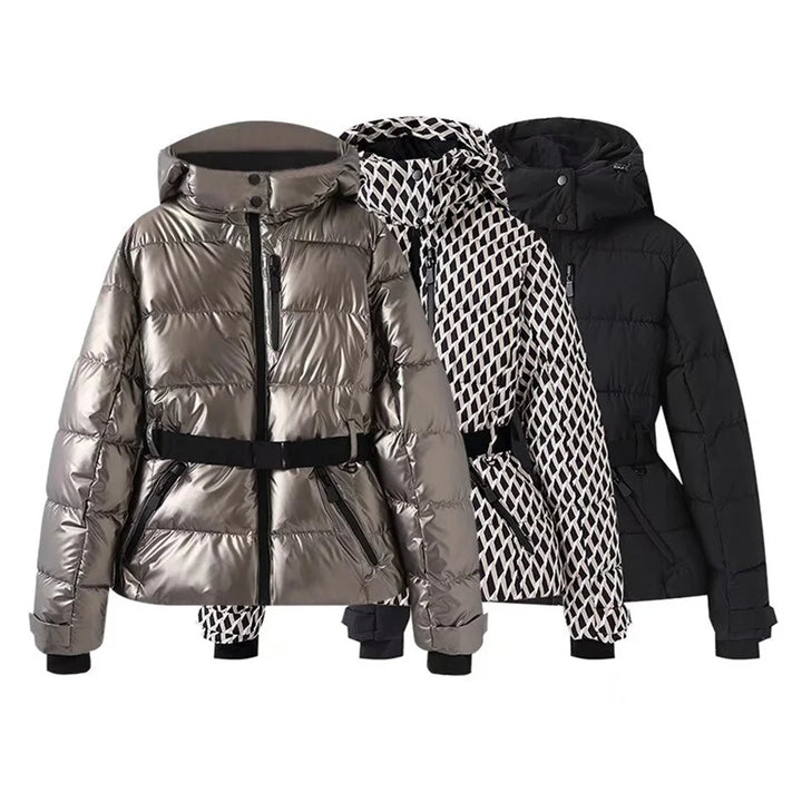 Winter Skiing Cotton Jacket Hooded Slim Fit Coat