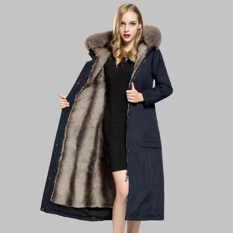 Winter Warm Parka Faux Fur Korean Coat