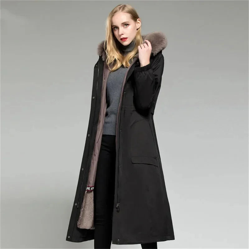 Winter Warm Parka Faux Fur Korean Coat