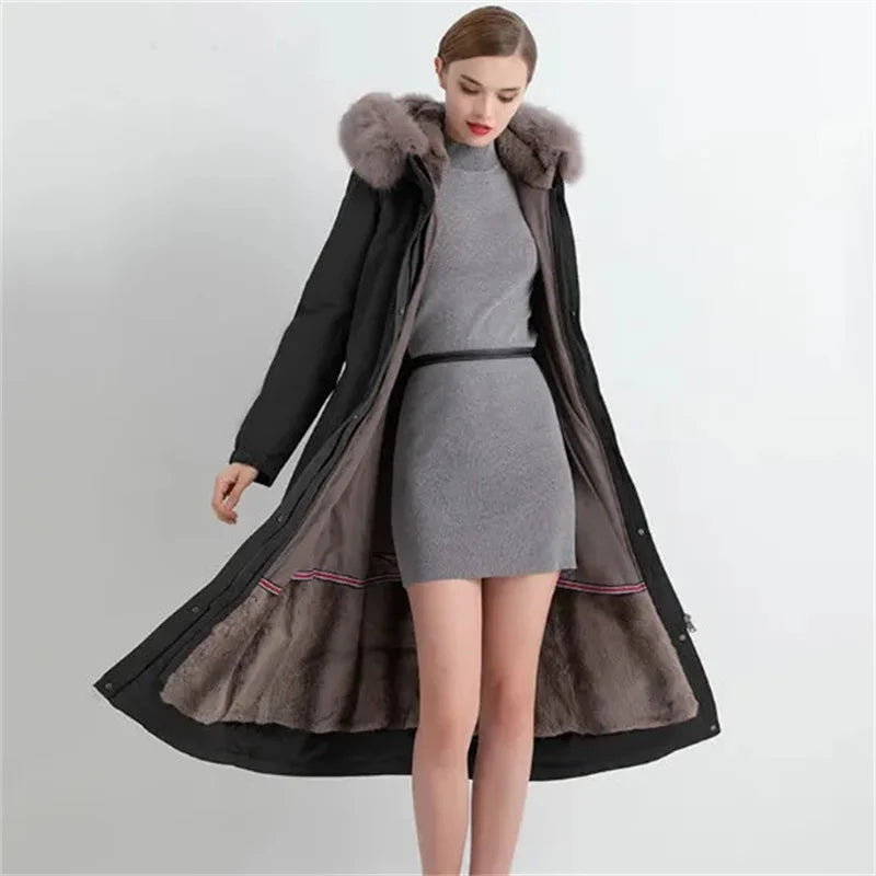Winter Warm Parka Faux Fur Korean Coat