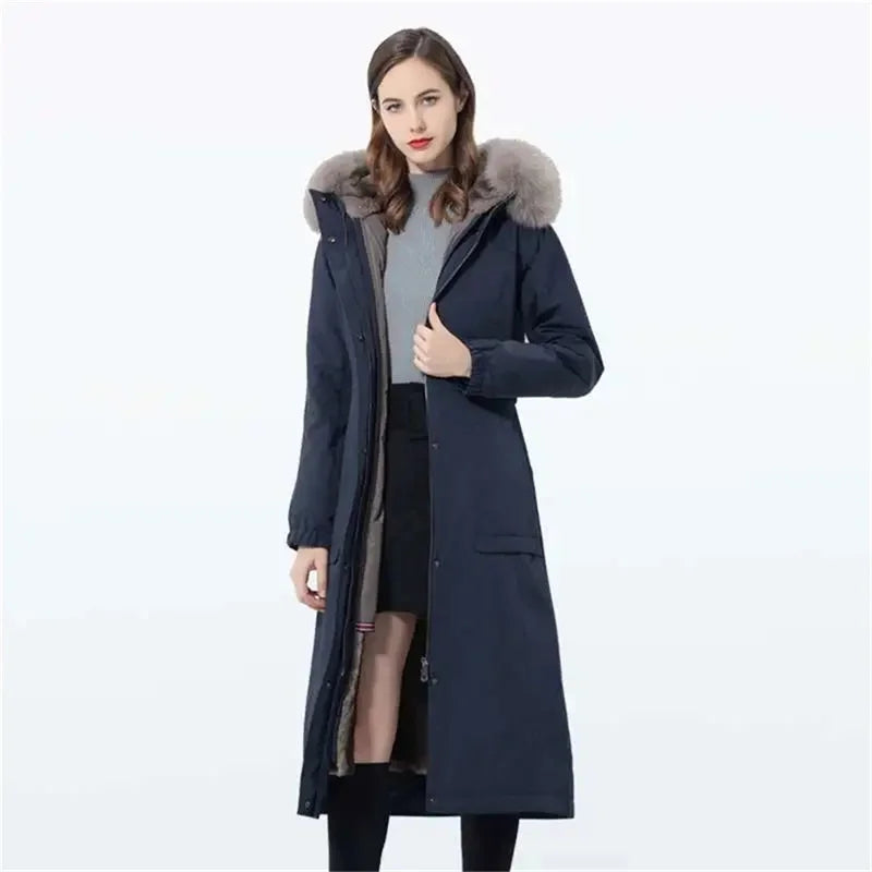 Winter Warm Parka Faux Fur Korean Coat