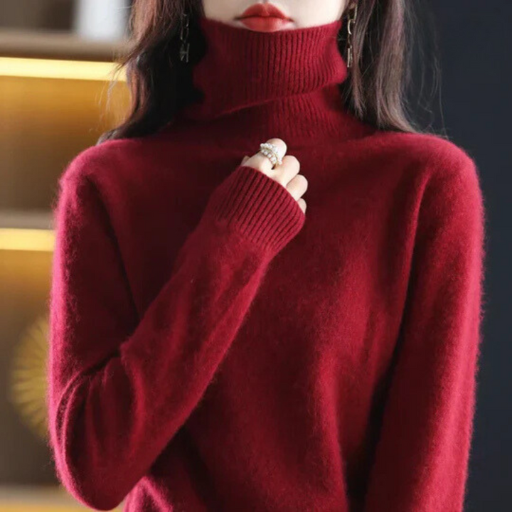 Women's High Neck Cashmere Sweater