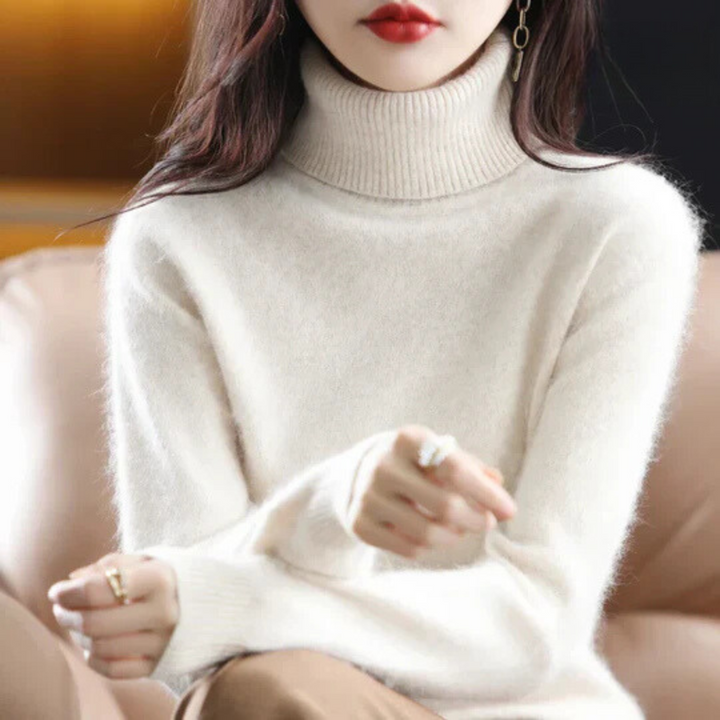 Women's High Neck Cashmere Sweater