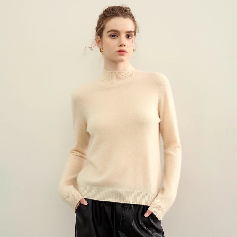 Women's Cashmere Mock Neck Sweater