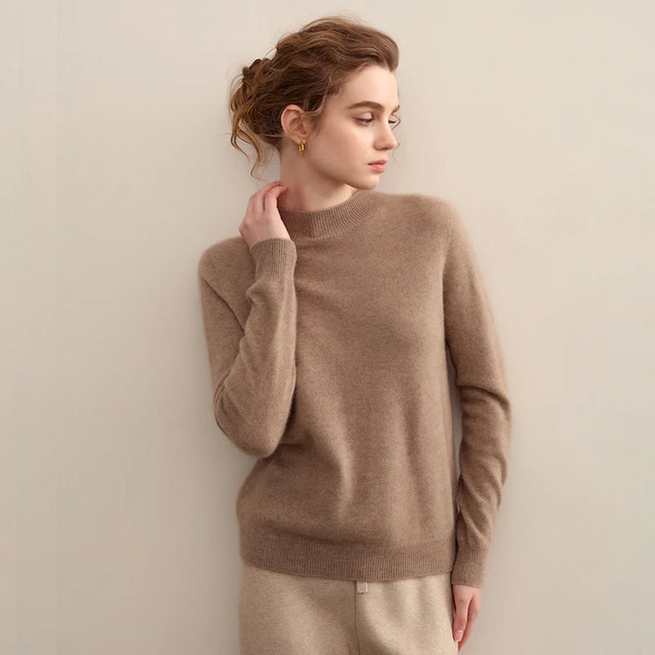 Women's Cashmere Mock Neck Sweater