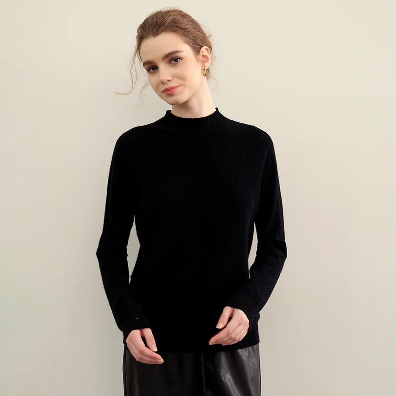 Women's Cashmere Mock Neck Sweater