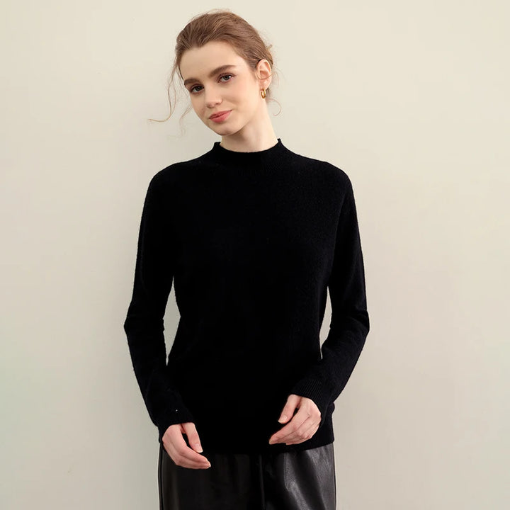 Women's Cashmere Mock Neck Sweater