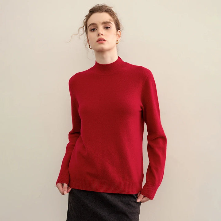 Women's Cashmere Mock Neck Sweater