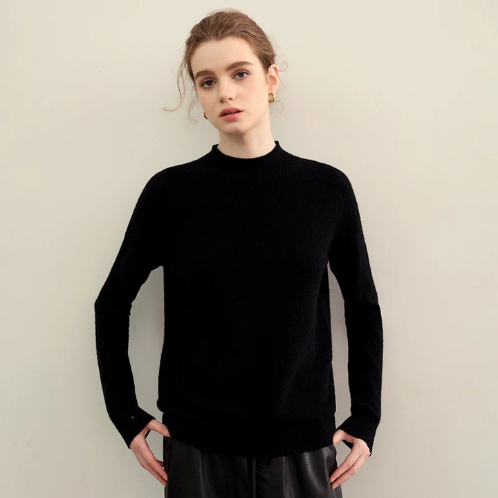 Women's Cashmere Mock Neck Sweater