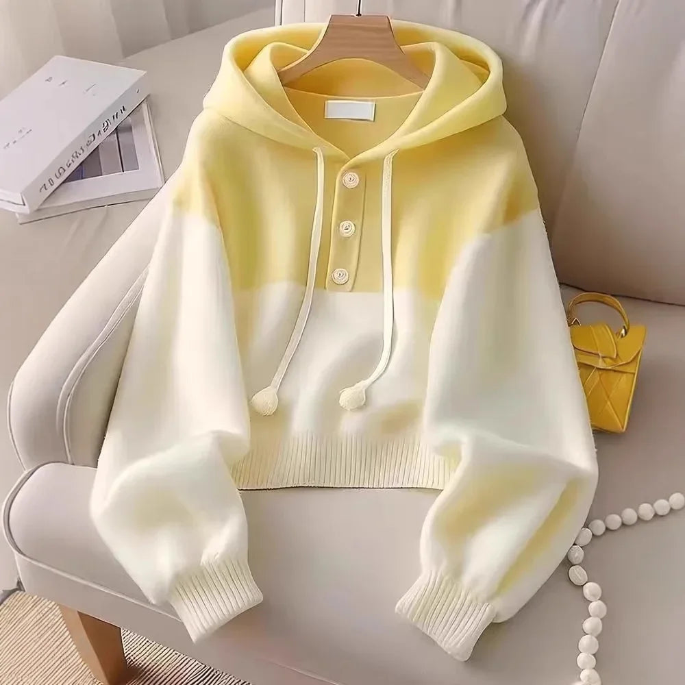 Women's Loose Fit  Hooded Sweater