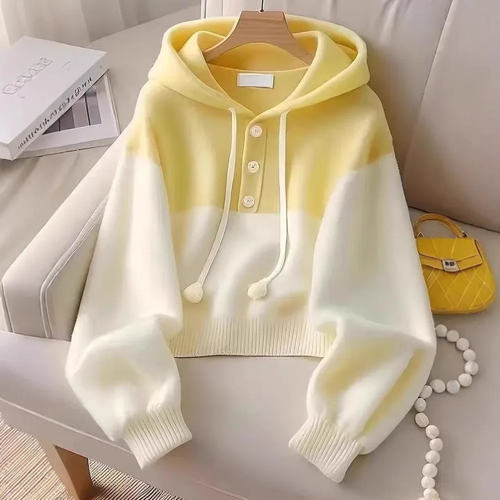 Women's Loose Fit  Hooded Sweater