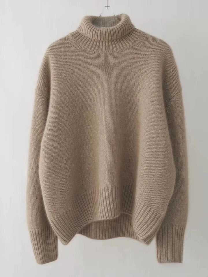 Women's Merino Wool Turtleneck Knit Sweater