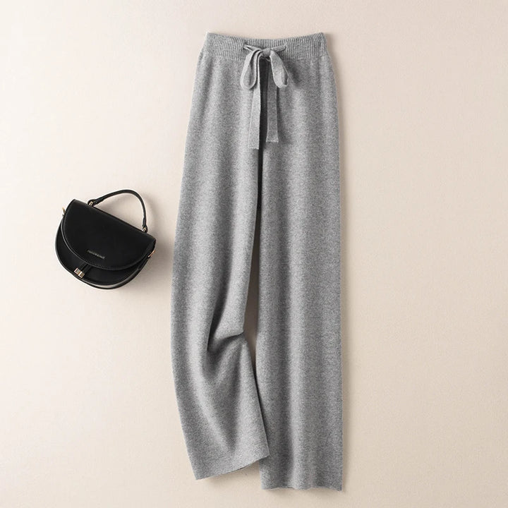 Women's Pure Cashmere Wide-Leg Knit Pants