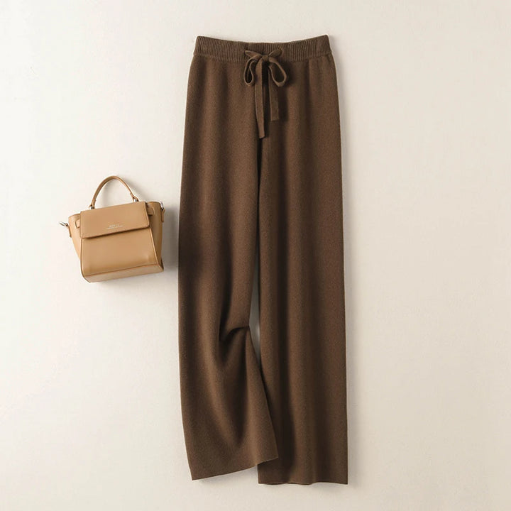 Women's Pure Cashmere Wide-Leg Knit Pants