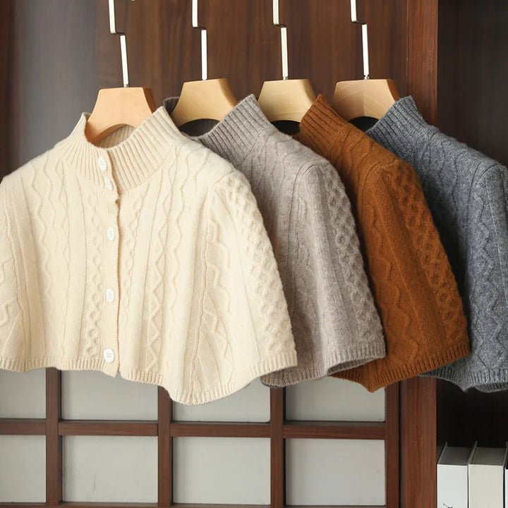 Women's Wool Shawl Knit Cardigan Jacket