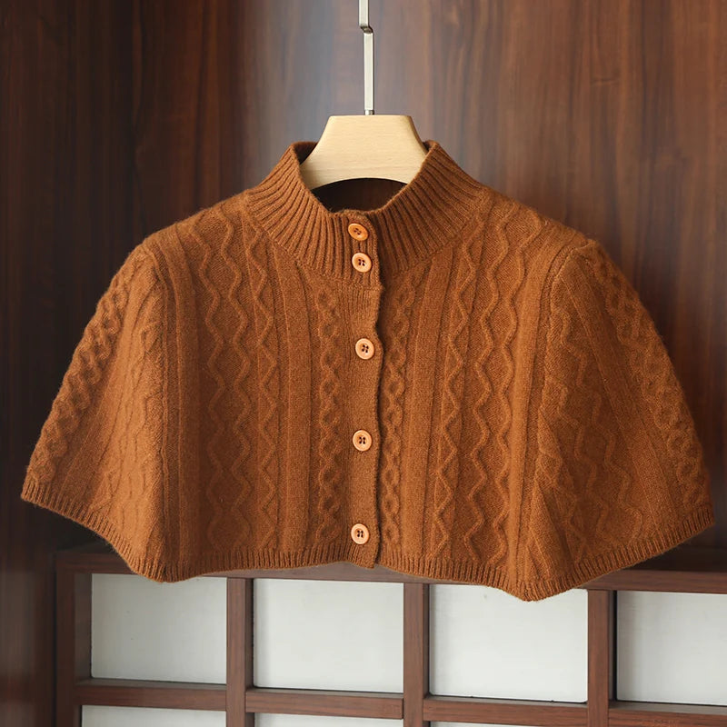Women's Wool Shawl Knit Cardigan Jacket