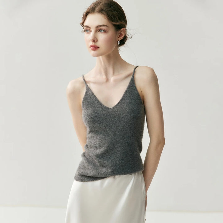 Women's 100% Cashmere V-Neck Camisole