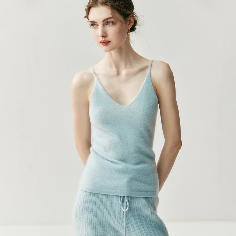 Women's 100% Cashmere V-Neck Camisole