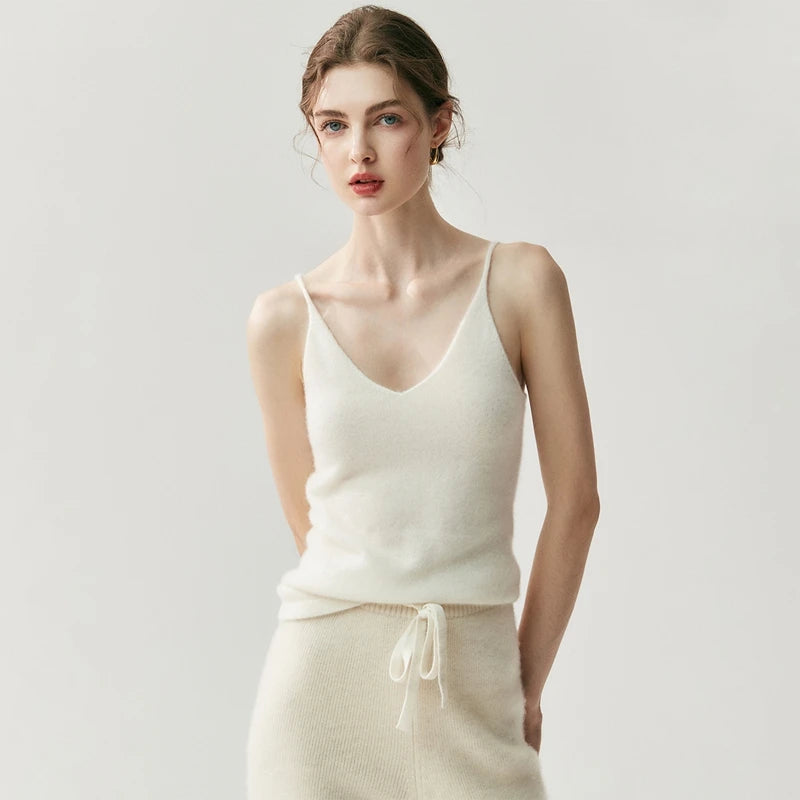 Women's 100% Cashmere V-Neck Camisole