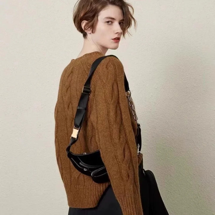  Women's Cable Knit Cashmere Sweater