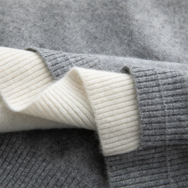 Women's 100% Cashmere Double-Layer Hooded Sweater