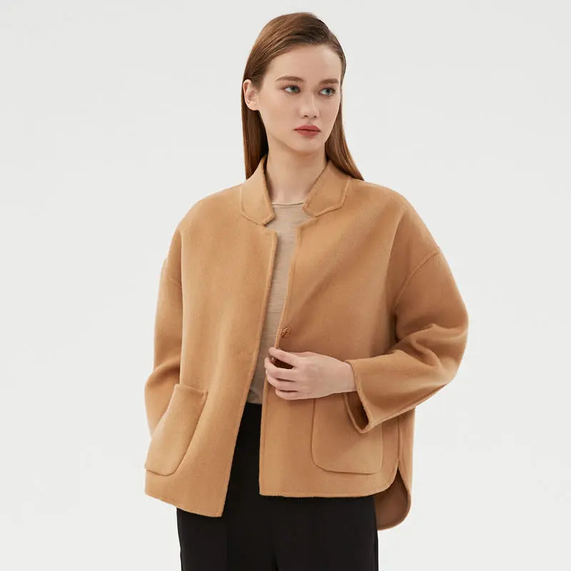 Women's Cropped Wool Blend Jacket