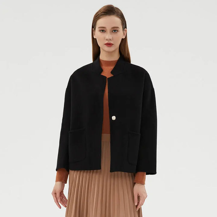 Women's Cropped Wool Blend Jacket