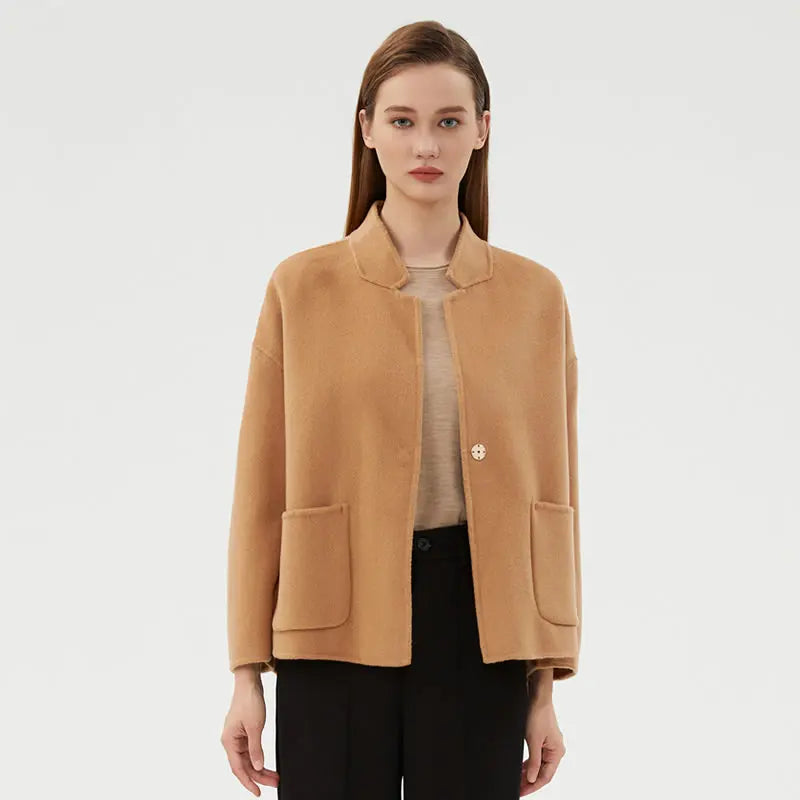 Women's Cropped Wool Blend Jacket