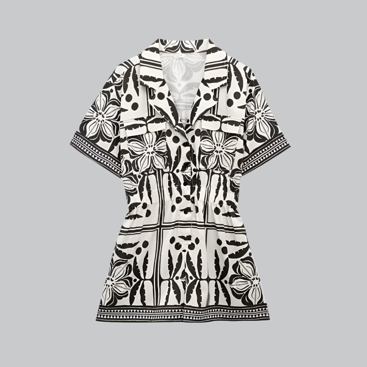 Women's Floral Print Short Blouses