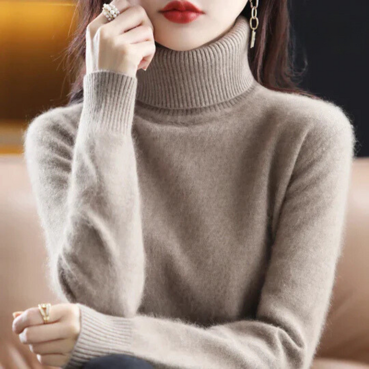 Women's High Neck Cashmere Sweater