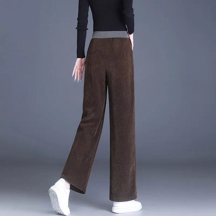  Women's High Waist Knit Wide Leg Pants