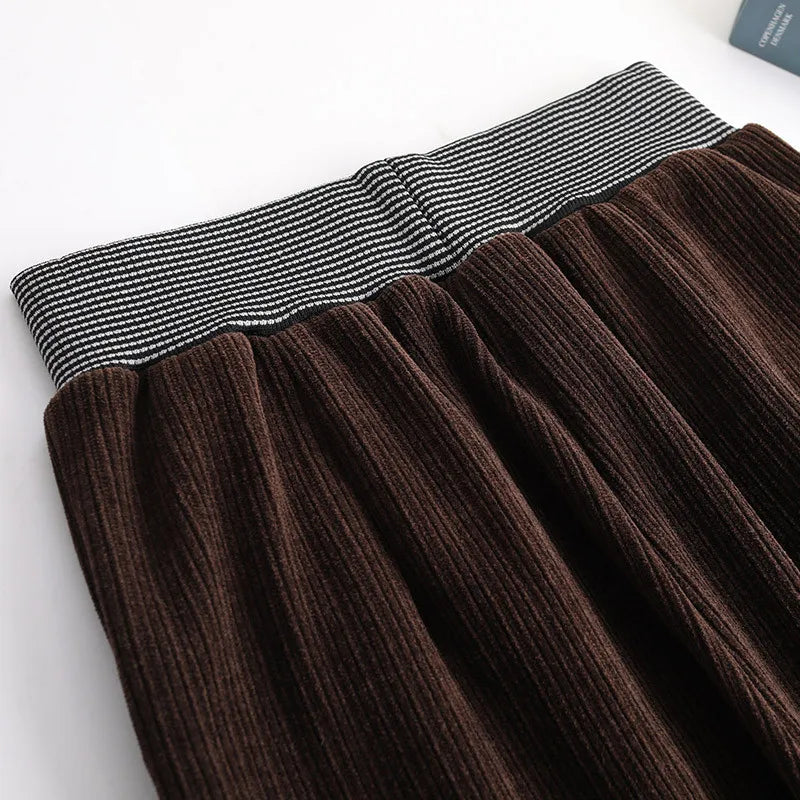  Women's High Waist Knit Wide Leg Pants