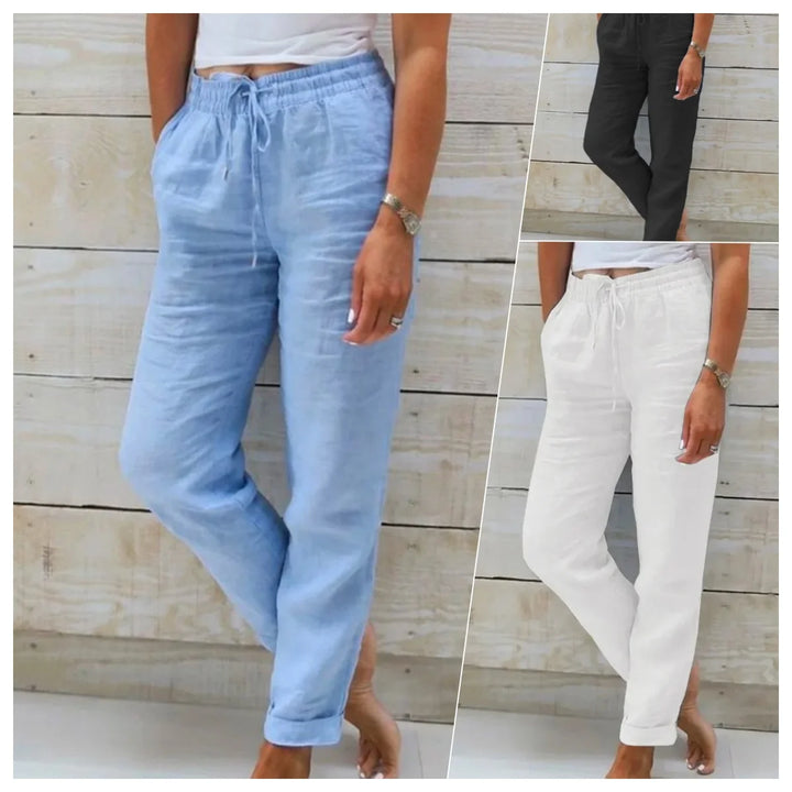 Women's Linen High Waist Summer Pants