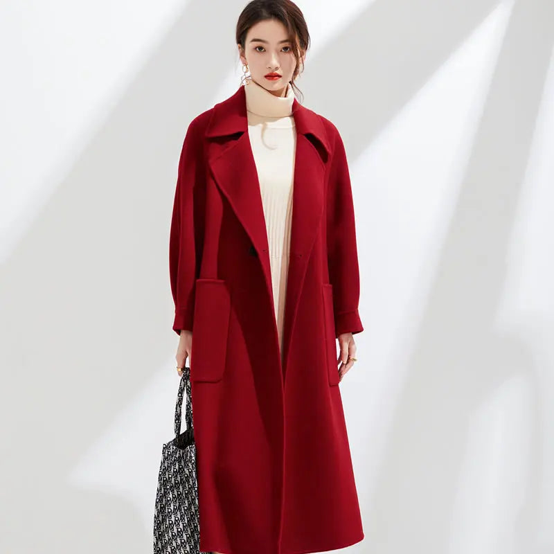 Women's Long Pure Cashmere Overcoat