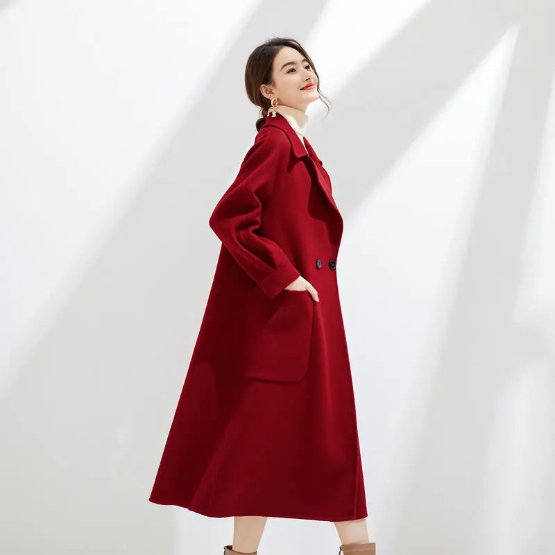 Women's Long Pure Cashmere Overcoat
