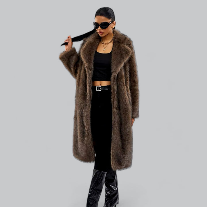 Women's Luxury Faux Fur Long Coat