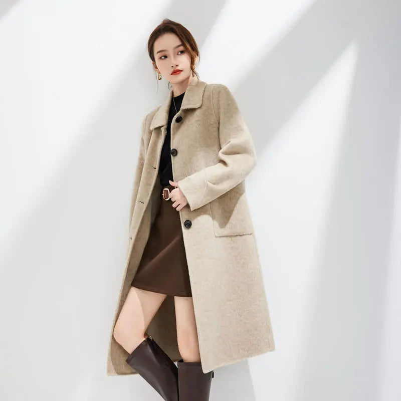 Women's Luxury Wool Blend Overcoat