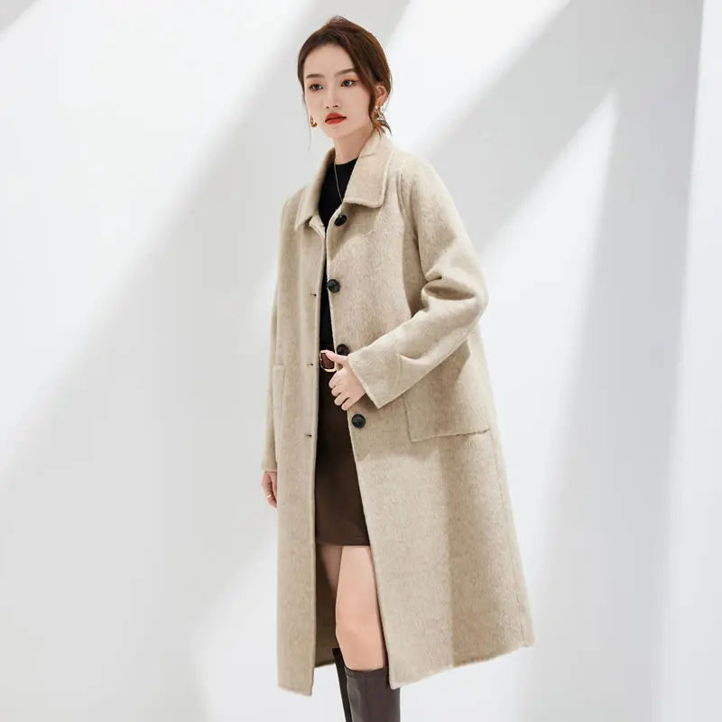 Women's Luxury Wool Blend Overcoat