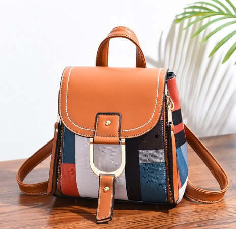 Womens Mini Leather Backpack Casual Bag
