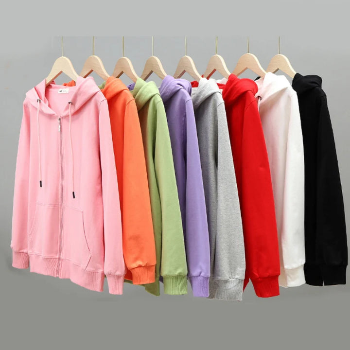 Women's Oversized Cotton Zip Hoodie