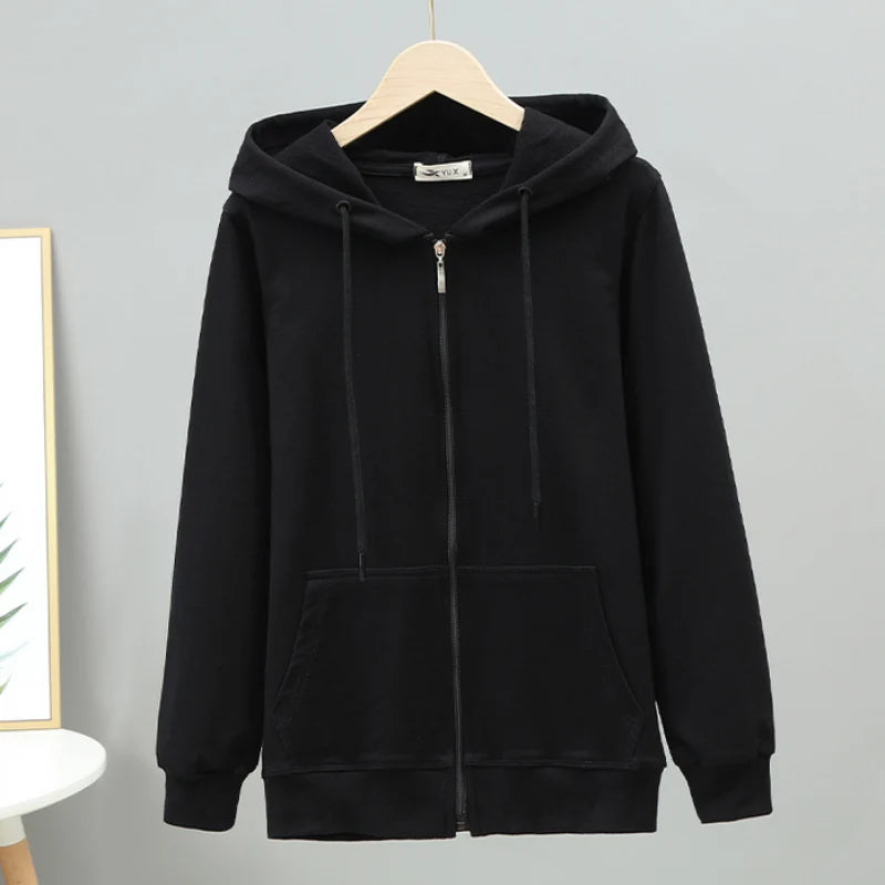 Women's Oversized Cotton Zip Hoodie