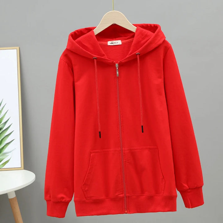 Women's Oversized Cotton Zip Hoodie