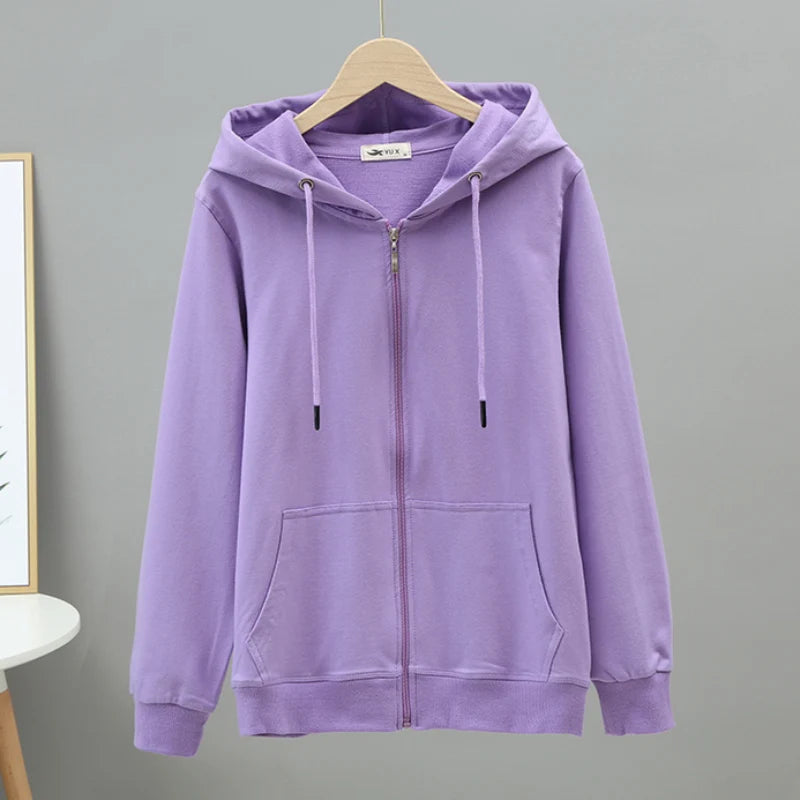 Women's Oversized Cotton Zip Hoodie