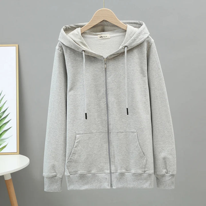 Women's Oversized Cotton Zip Hoodie