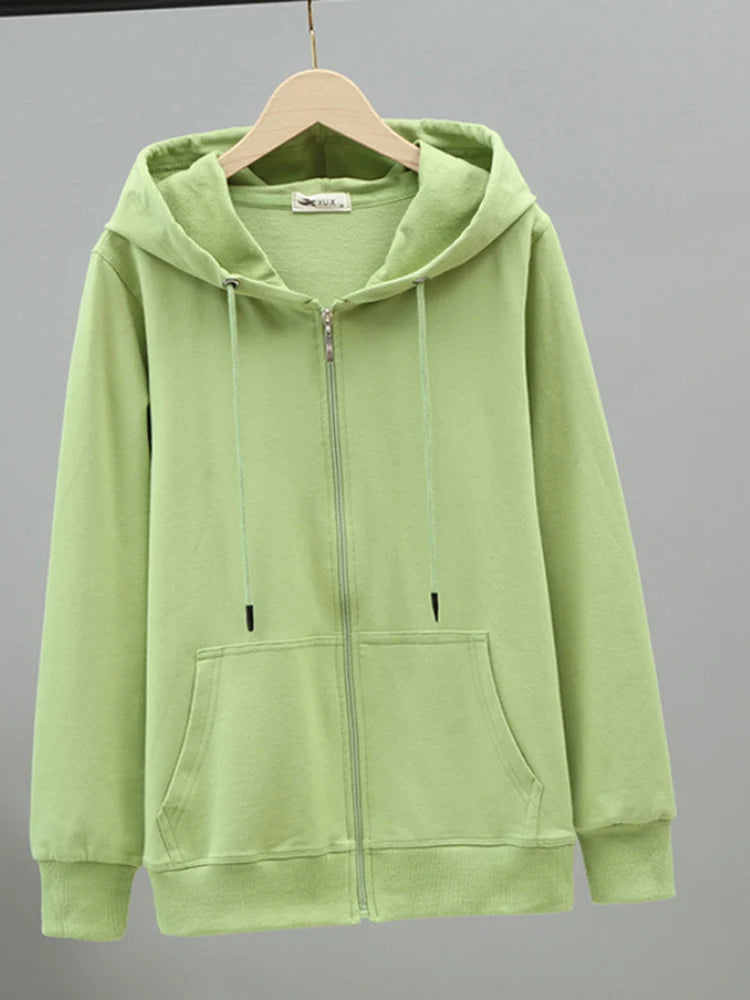 Women's Oversized Cotton Zip Hoodie