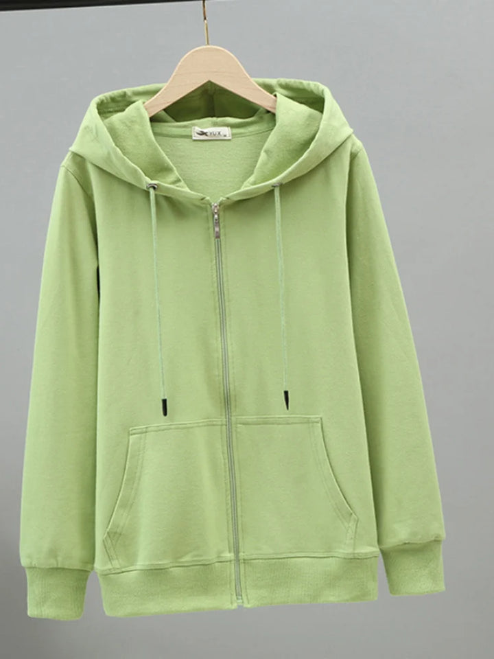 Women's Oversized Cotton Zip Hoodie