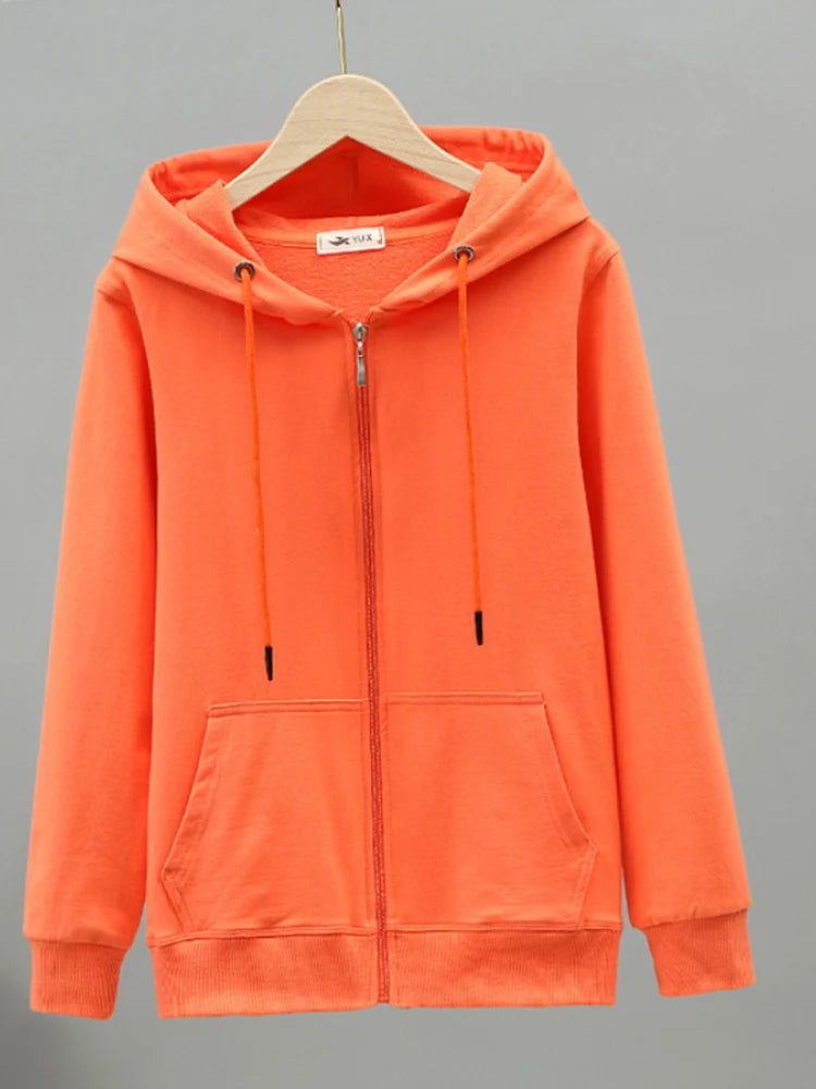 Women's Oversized Cotton Zip Hoodie