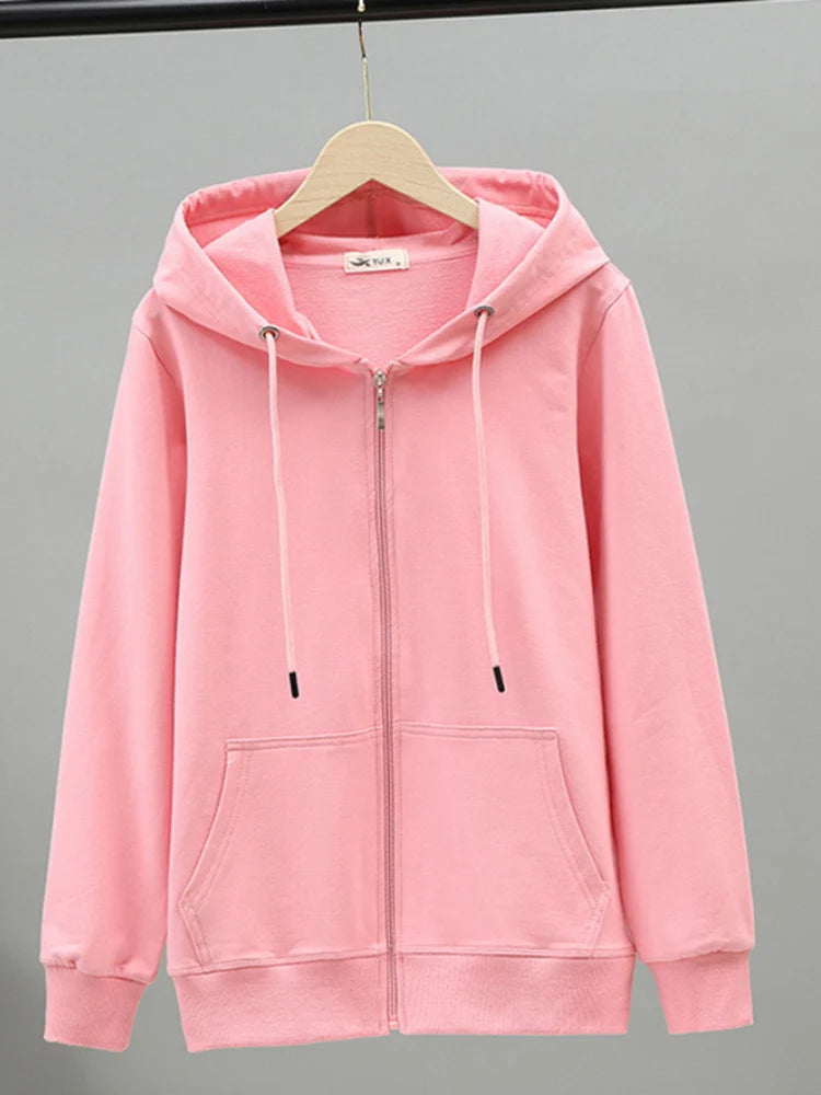Women's Oversized Cotton Zip Hoodie